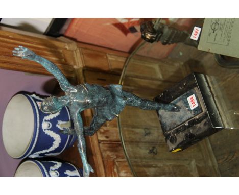 An Art Deco style sculpture of a ballerina, 52cm high. 