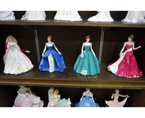 Four Royal Worcester Limited Edition figures, comprising: 'First Night at the Opera'; 'Forever'; 'Ruby'; and 'Secret Rendezvo
