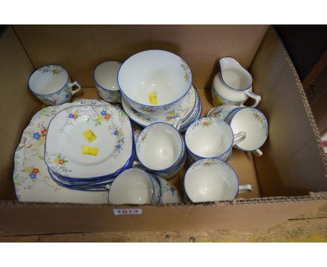 A Sutherland china Art Deco part tea service. 