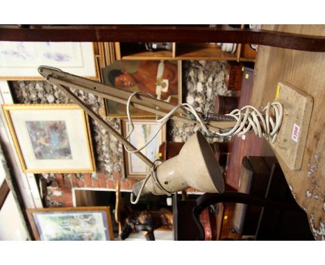 A vintage Herbert Terry 'Anglepoise' lamp, with two step base.