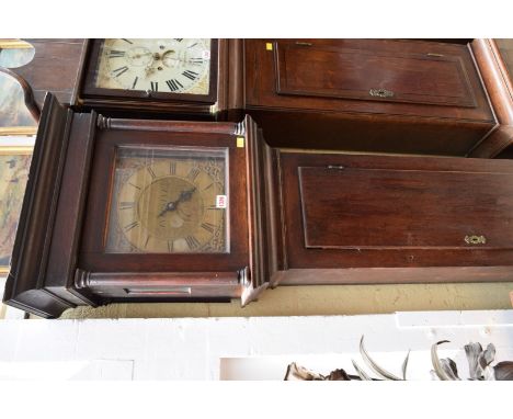 A George III oak 30 hour longcase clock, the 10in square dial inscribed 'Arthr Bristow, Everslye', 186.5cm high with weight a