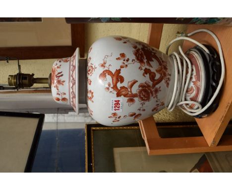 An oriental style table lamp.