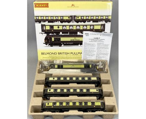 HORNBY OO GAUGE BELMOND BRITISH PULLMAN TRAIN PACK, DB Cargo UK, Class 67, Bo-Bo, 67021 with Pullman all steel K-type first p