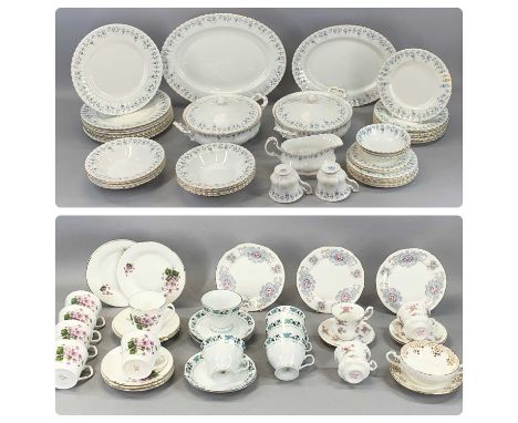 ROYAL ALBERT 'MEMORY LANE' PATTERN DINNER & TEA SERVICE including two circular lidded tureens and two oval plates, approx. 40
