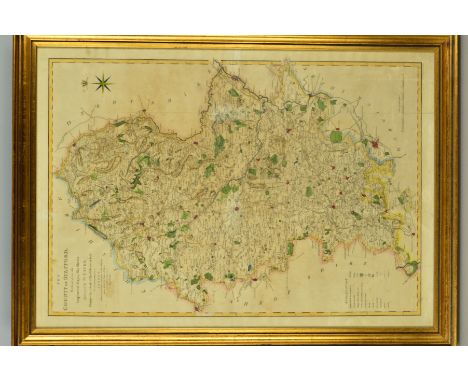 STAFFORDSHIRE, YATES (W), 'The County of Stafford Reduced from the Improved Map in Six Sheets, ..... Planned by a Scale of Tw