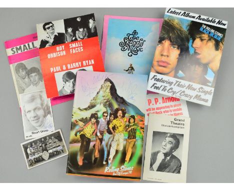 ROLLING STONES AUTOGRAPHS, a signed programme from the Rolling Stones Tour of Europe 1976, together with a Sound of Music pro
