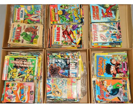 A COLLECTION OF 1970'S MARVEL, DC AND OTHER COMICS, to include 'Mighty World of Marvel' 'The Hulk' (incomplete run from No.2 