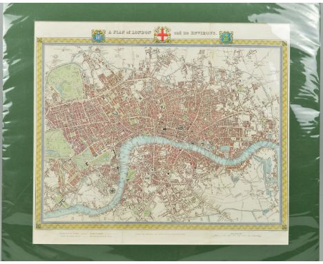 WALKER (JOHN &amp; CHARLES) 'A PLAN OF LONDON AND ITS ENVIRONS', from Lewis' 'Topographical Dictionary, after R. Creighton', 