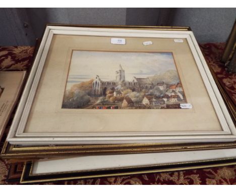 A quantity of pictures, mainly watercolours, to include landscapes, seascape print etc, all framed