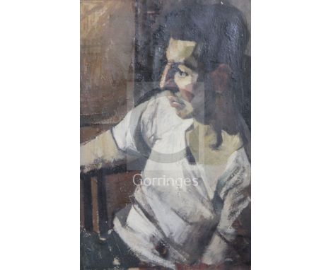 § Ken Howard R.A. (b.1932)oil on canvasPortrait of marine David Steele, painted by the artist when serving in the Royal Marin