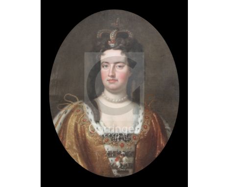 After John Closterman (1660-1713)oil on canvasPortrait of Queen Anne30.5 x 24.5in.