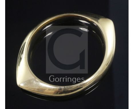 A Georg Jensen 18ct gold bangle, designed by Nanna &amp; Jorgen Ditzel, no.1111, 74 grams.
