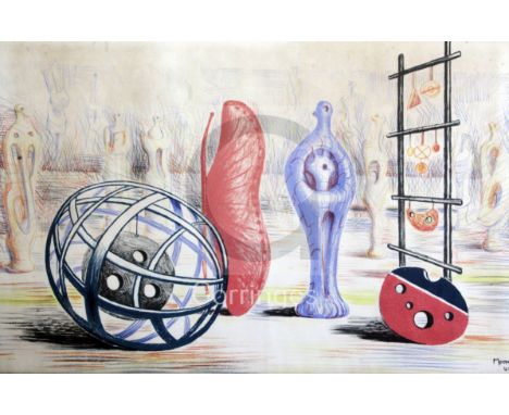 Henry Moore (1831-1895)lithograph in colours'Sculptural Objects'signed in the plate and dated '4919 x 29.5in.