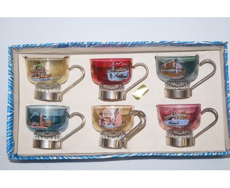 6 Italian glass coffee cups