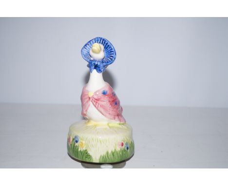 Beatrix potter ceramic musical duck Height 16 cm