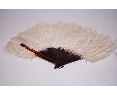 Vintage fan with ostrich feathers