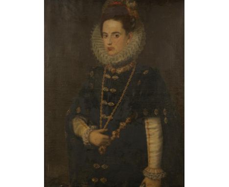 CIRCLE OF DOMENICO ROBUSTI, CALLED DOMENICO TINTORETTO (1560-1635) A portrait of a lady, possibly the infanta Isabella Clara 