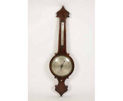 A GEORGE II MAHOGANY EIGHT DAY LONGCASE CLOCK by "Samuel Green, Tenbury", the arched dial with silvered chapter ring engraved