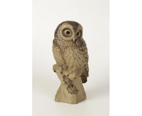 A LARGE POOLE POTTERY STONEWARE BARN OWL designed by Barbara Linley Adams, signed and impressed markings, 12.5" high