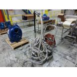 Sandpiper stainless 1 in x 1 in diaphragm pump, model HDF3DN7, ser. no 2177236, mounted on stainless