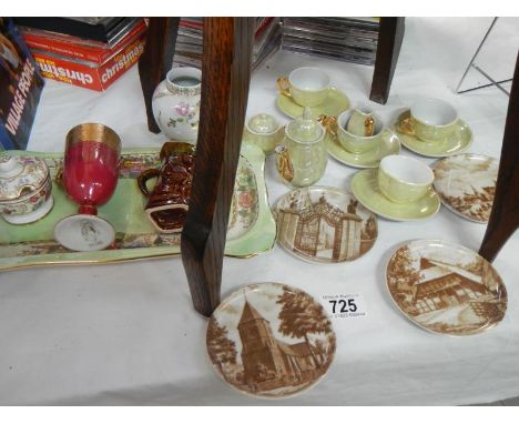 A quantity of china and pottery including tea set, plates etc