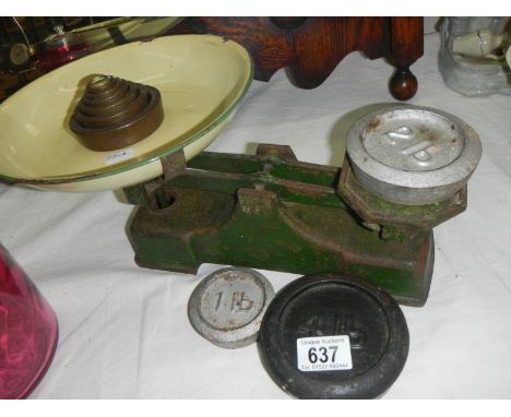 A set of scales and some weights