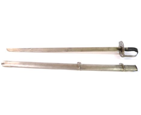 A Copy of a 1796 Pattern Heavy Cavalry Sword, with steel scabbard