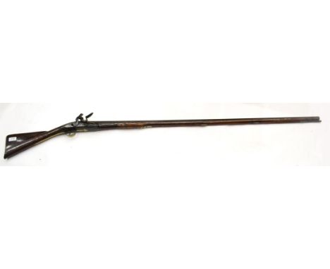 An Early 18th Century British Flintlock Musket, the 137cm (54'') steel barrel double struck with VP proof marks centred by a 