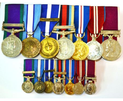 An Elizabeth II Army Long Service Group of Seven Medals and the Miniatures, awarded to 25012661 LBDR (later SSGT) M R WARDLE 