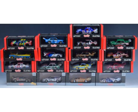 Seventeen Quartzo 1:43 scale diecast model racing cars to include Ford Thunderbird Coors Light Bill Elliot 2036, Chevrolet Mo
