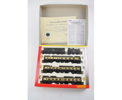 Hornby 00 gauge model railway set The Excalibur Express comprising BR 4-6-2 Tangmere Battle of Britain Class Locomotive, BR M