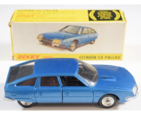 Dinky Toys diecast model Citroen CX Pallas with blue body and black interior, 0011455, in original box.&nbsp;