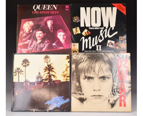 Approximately 80 albums of mixed genres including The Rolling Stones