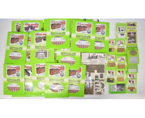 Forty-six Metcalfe N gauge model railway building kits