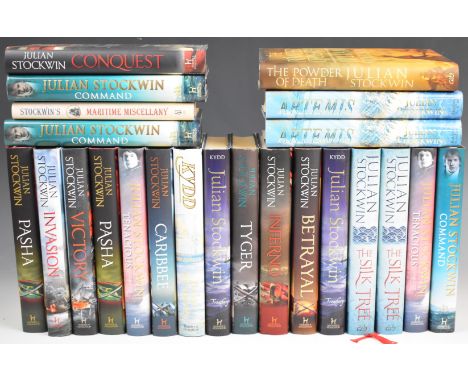 [SIGNED] Julian Stockwin series of “Thomas Kydd” Historical Seafaring novels, comprising 23 books mostly SIGNED and limited f