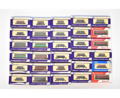 Thirty Dapol&nbsp;N gauge model railway wagons including SR CCT Stove R and limited edition Gloucester Gas Light Company, all