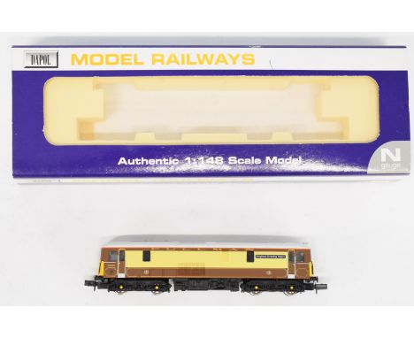 Dapol Class 73 Pullman N gauge model railway locomotive, in original box. 