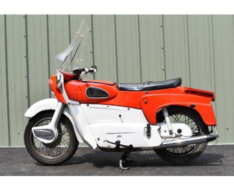 1963 Ariel Leader 250cc two stroke twin cylinder motorcycle, registration number AHP 519A, with V5c. One of 13 dispatched to 