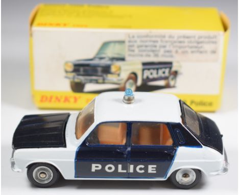 Dinky Toys diecast model Simca 1100 Police with black and white body and tan interior, 1450, in original box.&nbsp;