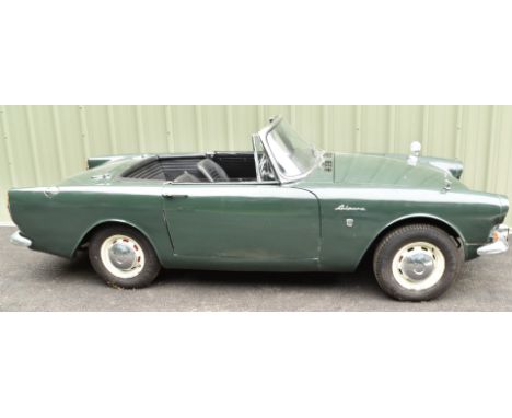 1966 Sunbeam Alpine, registration number HDD 938D, with 1725cc four cylinder engine. Purchased by the vendor's late husband, 