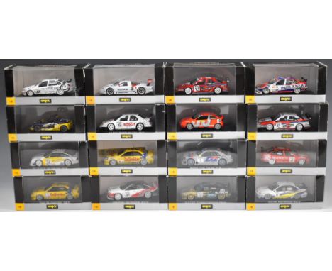 Sixteen Minichamps Paul's Model Art 1:43 scale diecast model cars to include BMW M3 Paris Match 24h Spa 1994, Ford Mondeo ADA