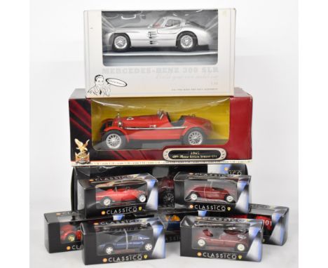 Eleven diecast model sports cars to include vehicles from the Shell Classico collection, all in original boxes.