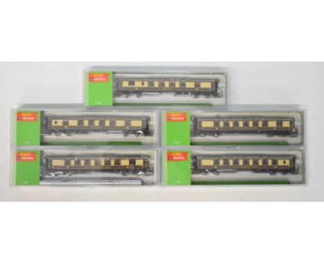 Hornby Arnold SR N gauge model railway locomotives 5-Bel Brighton Bell Pullman set, all in original boxes. 