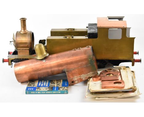 Part built 5 inch gauge live steam model railway locomotive Simplex, together with drawings etc.