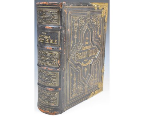 [Binding] The Illustrated National Family Bible with the Commentaries of Scott &amp; Henry containing many thousand Critical 