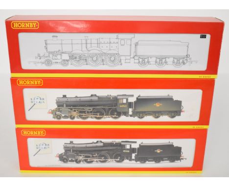 Three Hornby 00 gauge model railway locomotives comprising BR 4-6-0 Class 5MT Locomotive 45455 R2321, BR 4-6-0&nbsp; Class 5M