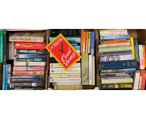 Books - Literature - J. K. Rowling, The Casual Vacancy, first edition;  Melvyn Bragg, Crossing the Lines;  Richard Dawkins;  