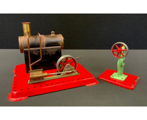 A Mamod stationary steam engine and gear wheel (2) 