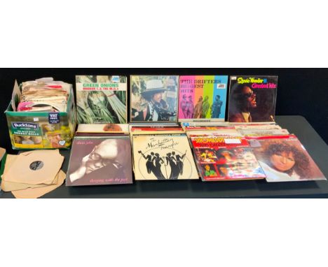 Vinyl records approx 100 LP`s, mixed genres, including Bob Dylan, Squeeze, Ultravox, Drifters, Temptations, Four Tops, Robert