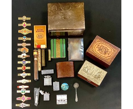 Tobacciana and Smoking Interest - a cristales Guatemalan cigar; others Sir Walter Raleigh etc;  assorted cigar papers, pocket
